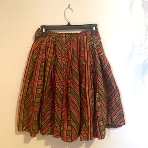 1960s A-Line Printed Skirt small